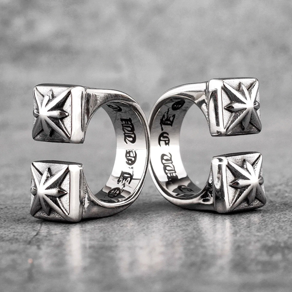 PENDRA Gothic Flower Open Ring