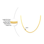 Snake Necklace Men,Gold Color Flat Snakes Chain Necklaces Layering Simple Herringbon Link Choker Men Women Jewelry 38cm - 60cm