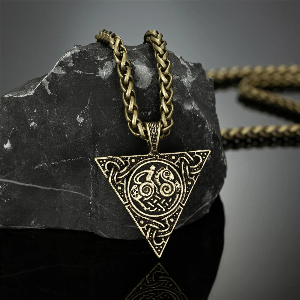 PENDRA Rune Triangle Necklace