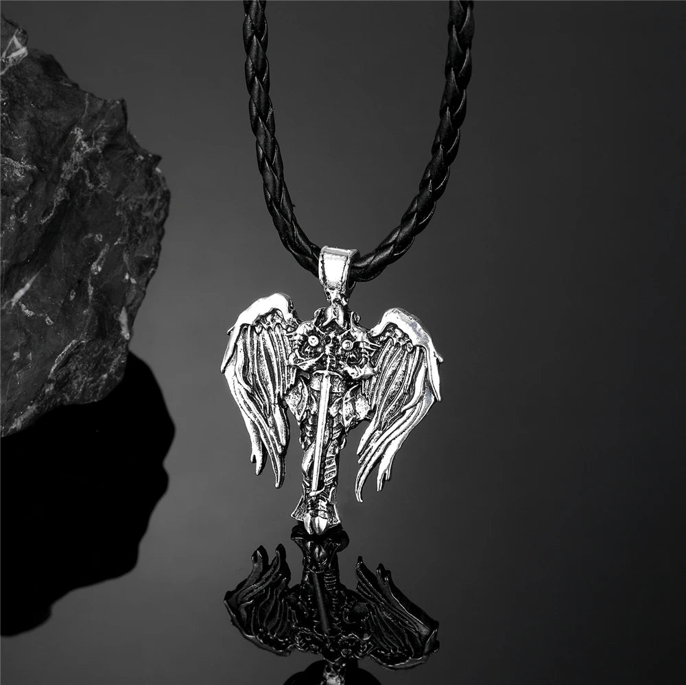PENDRA Wing Norse Leather Necklace
