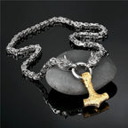 PENDRA Wolf Rune Steel Necklace