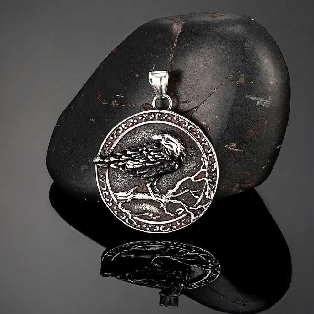 PENDRA Crow Rune Viking Necklace