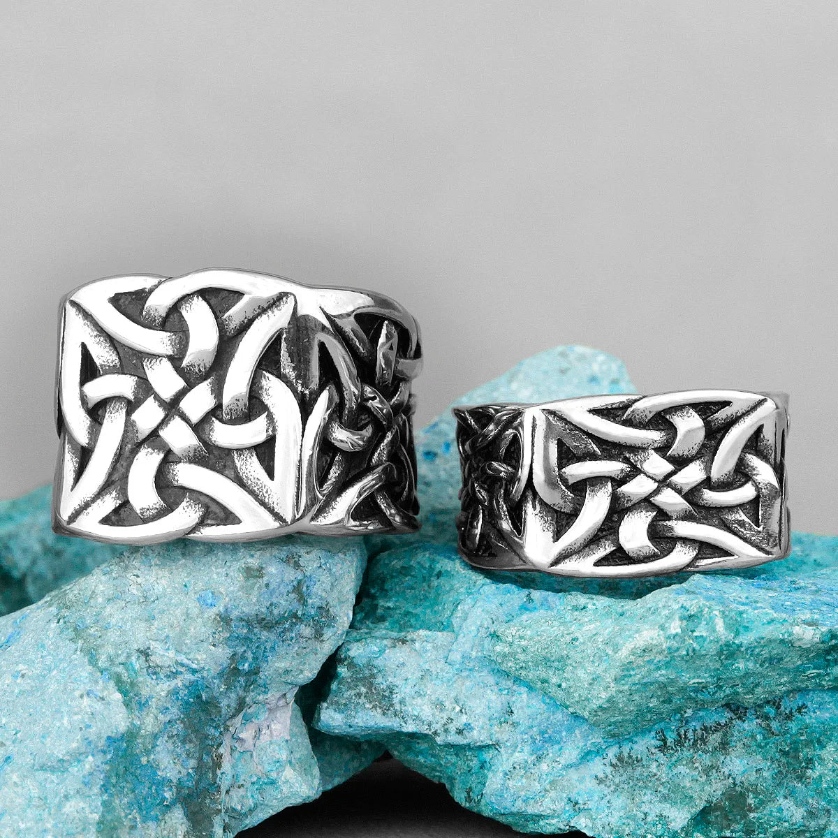 Retro Viking Knot Stainless Steel Mens Rings Punk Simple For Lovers Couple Boyfriend Biker Jewelry Creativity Gift Wholesale