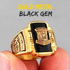 PENDRA Walton Tiger Rhinestone Steel Ring