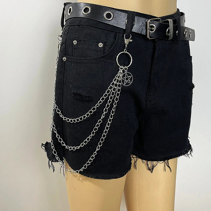 PENDRA Moonstar Rivet Waist Chain Keychain