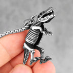 PENDRA Tyrannosaurus Dinosaur Fossil Steel Necklace