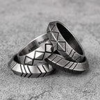 PENDRA Minimalist Stripe Boyfriend Steel Ring