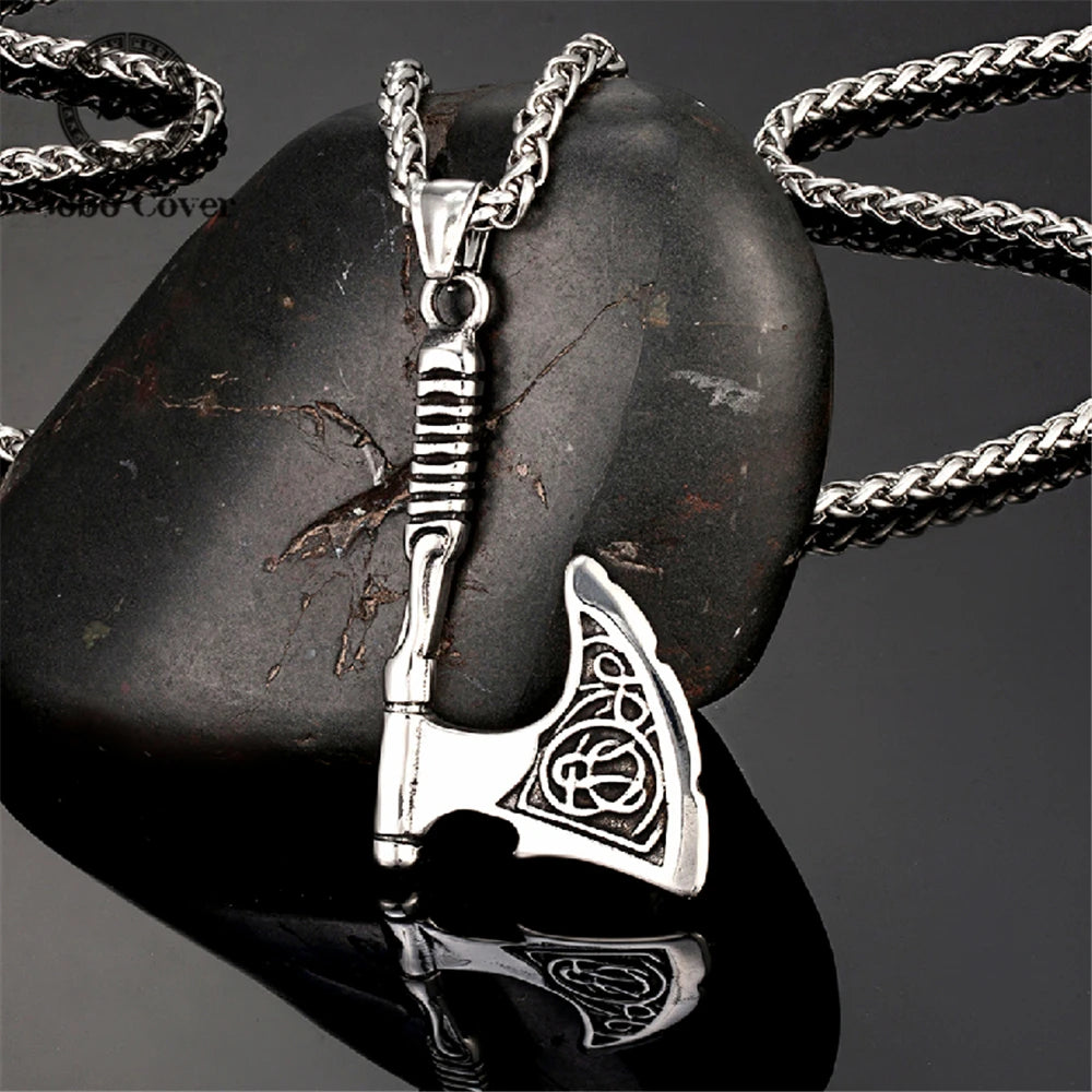 PENDRA Wolf Rune Pendant Necklace