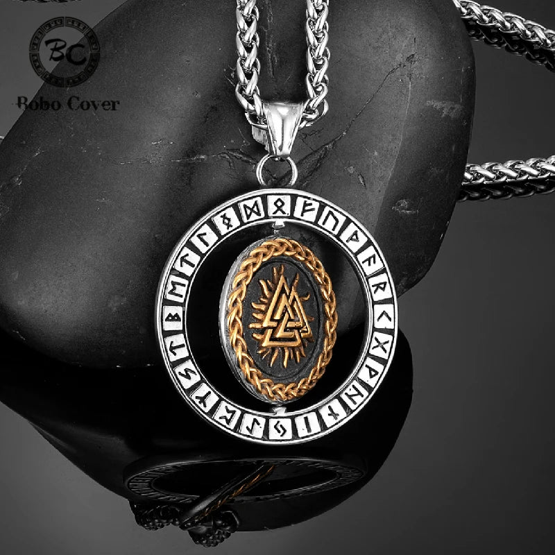 PENDRA Rune Compass Viking Necklace