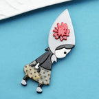 PENDRA Acrylic Little Red Brooch