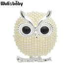 PENDRA Moon Owl Pearl Brooch