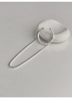 PENDRA Silver Tassel Ear Accessory