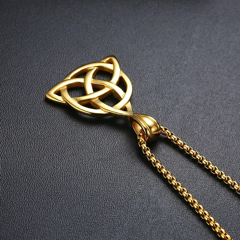 PENDRA Triquetra Knot Pendant Necklace