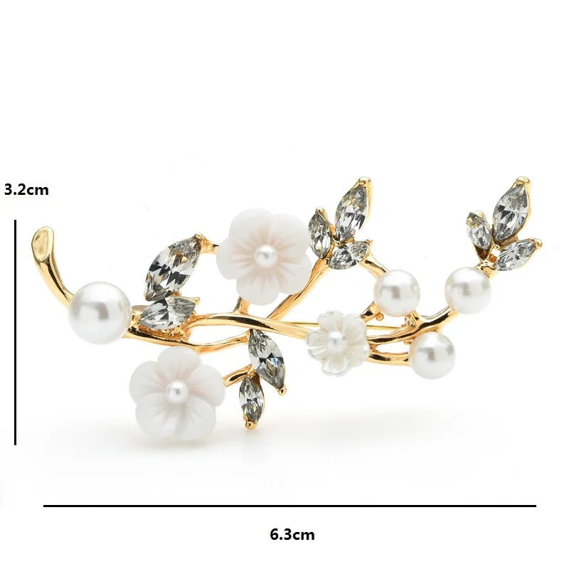 PENDRA Florielle12 Rhinestone Brooch