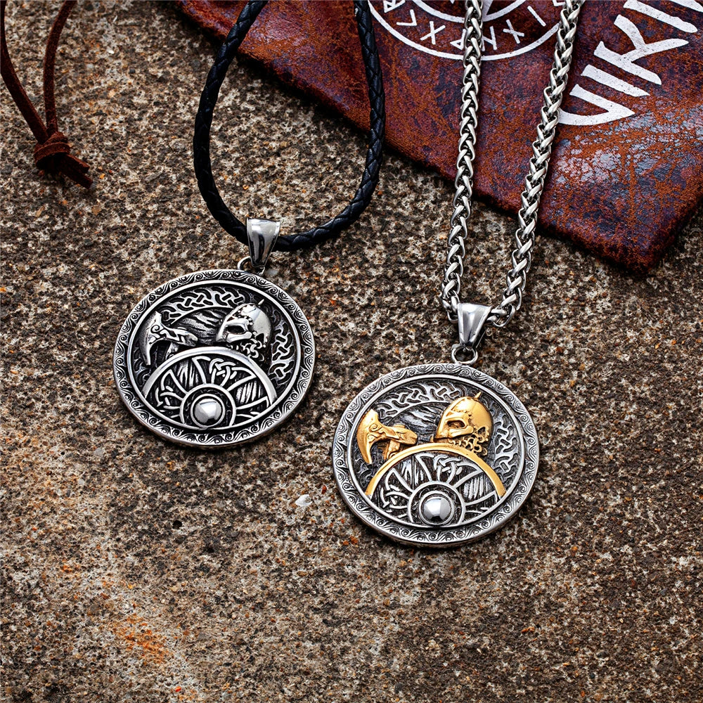 PENDRA Warrior Helmet Gold Necklace