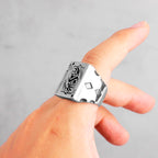Grim Reaper Poker King Skull Stainless Steel Mens Rings Gothic Punk for Male Boyfriend Biker Jewelry Creativity Gift Wholesale