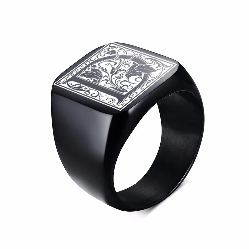PENDRA MONOGRAM BIKER FANCY Steel Ring