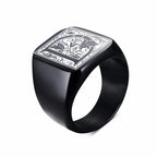 PENDRA MONOGRAM BIKER FANCY Steel Ring