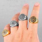PENDRA Constellation Patron Saint Steel Ring