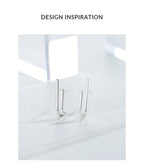 PENDRA Silver Double Layer Earrings