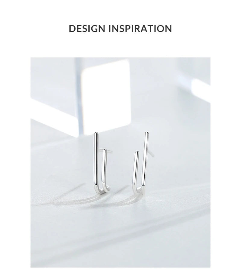 PENDRA Silver Double Layer Earrings