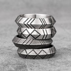 PENDRA Minimalist Stripe Boyfriend Steel Ring