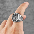 PENDRA Tree Life Celtic Steel Ring