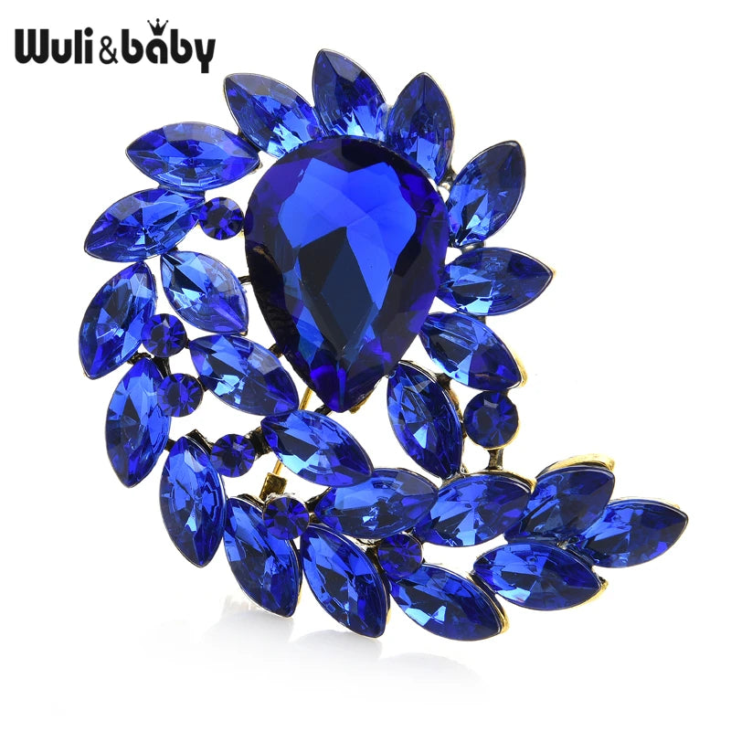 PENDRA Waterdrop Royale Crystal Flower Brooch