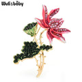 PENDRA Lotuselle Pink Enamel Lotus Flower Brooch