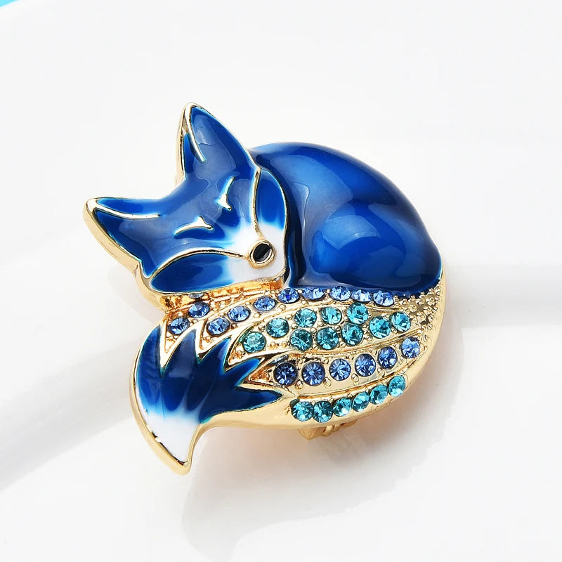 PENDRA Sleeping Fox Brooch