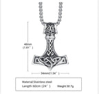 PENDRA Viking Mjolnir Pendant Necklace