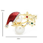 PENDRA Enamel Snowflake Snowman New Brooch