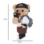 PENDRA Acrylic Bear Phone Scene Brooch