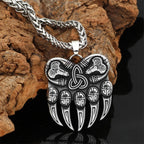 PENDRA Bear Claw Rune Steel Necklace