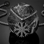 PENDRA Rune Compass Vegvisir Necklace