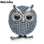 PENDRA Moon Owl Pearl Brooch