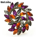 PENDRA Floraspark Big Crystal Flower Brooch