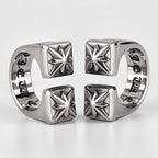 PENDRA Gothic Flower Open Ring