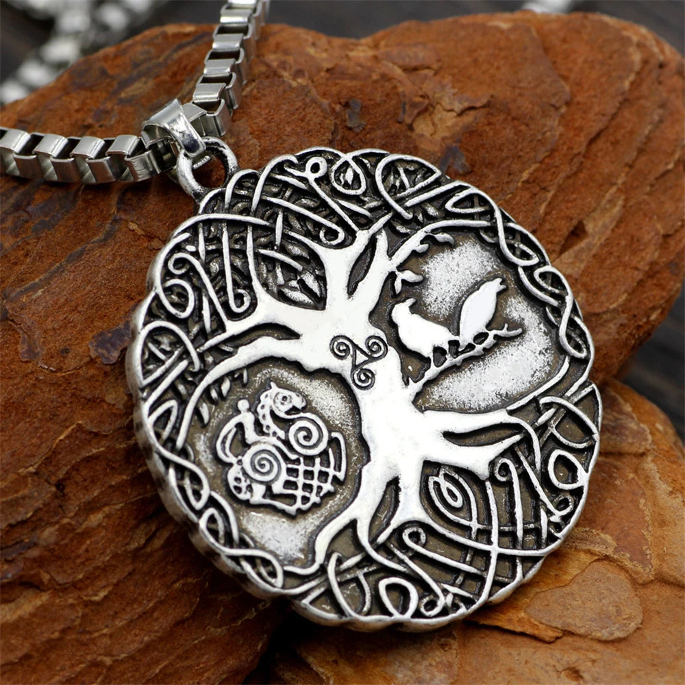 PENDRA Tree Life Norse Leather Necklace