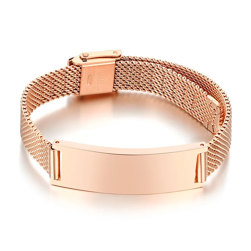 Men Bracelet Timeless Nature Of Mesh Watch Bands Bracelet Stainless Steel Classic Wristband Adjustable Personalized Custom