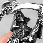 PENDRA Grim Reaper Scythe Steel Necklace