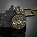 PENDRA Tree Life Rune Leather Necklace
