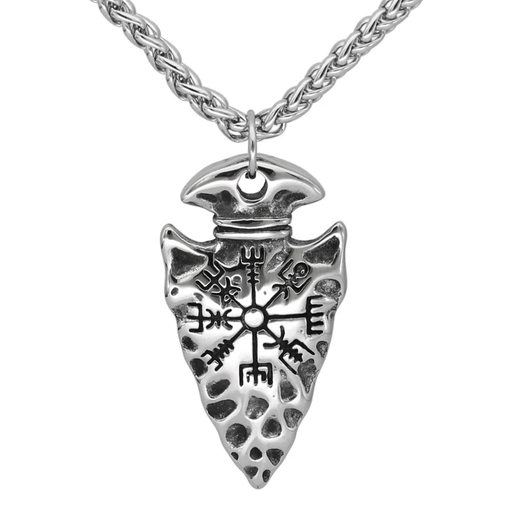PENDRA Leather Compass Necklace