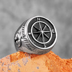 PENDRA Navigator Compass Sailor Steel Ring