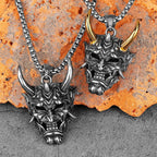 PENDRA Japanese Hannya Horn Steel Mask