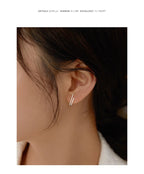 PENDRA Silver Double Layer Earrings