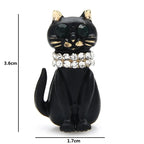 PENDRA Felina4 Rhinestone Brooch