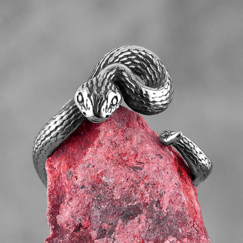 PENDRA Rattlesnake Viper Snake Steel Ring