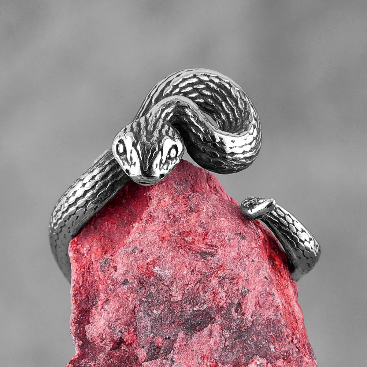 PENDRA Rattlesnake Viper Snake Steel Ring