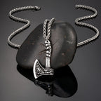 PENDRA Wolf Rune Pendant Necklace